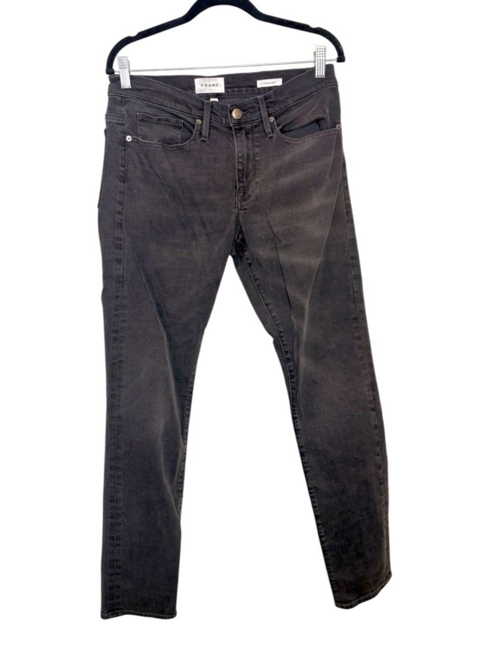 FRAME Washed Black Oak L’Homme Slim Jeans Mens Size 31 - Picture 4 of 10